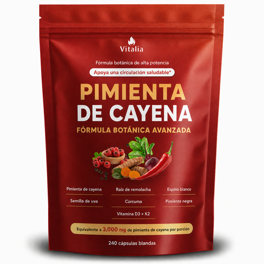 Cápsulas de Pimienta de Cayena | Para Circulación y Piernas Ligeras