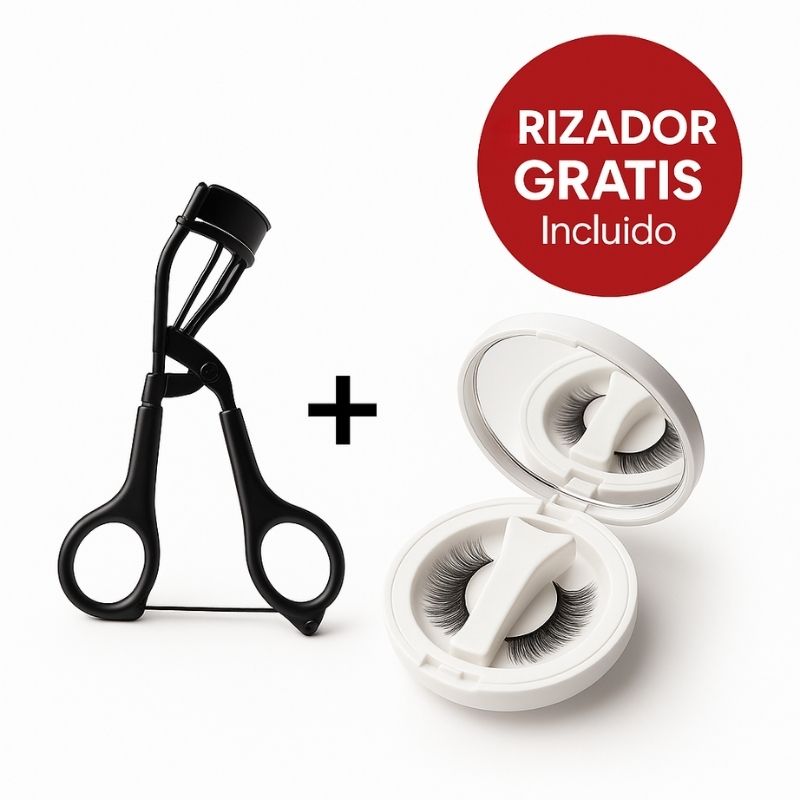 Pestañas Magnéticas con Aplicador + Rizador — Cero Irritación
