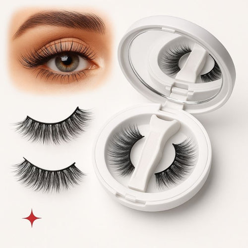 Pestañas Magnéticas con Aplicador + Rizador — Cero Irritación