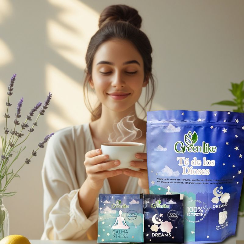 Té de los Dioses | Calma el estrés y duerme profundo con ritual 2-en-1 (día & noche)