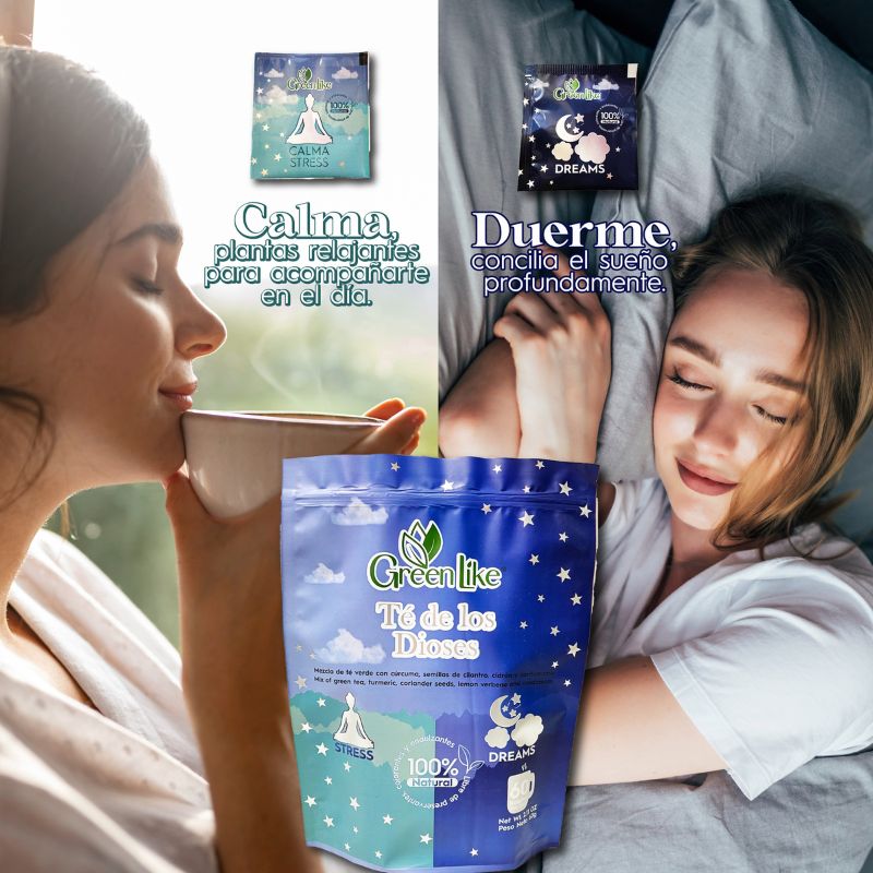 Té de los Dioses | Calma el estrés y duerme profundo con ritual 2-en-1 (día & noche)