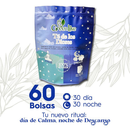 Té de los Dioses | Calma el estrés y duerme profundo con ritual 2-en-1 (día & noche)